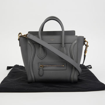 CELINE 189243DRU ラゲージ ナノ トート ショルダーバッグ 152204017 [P]