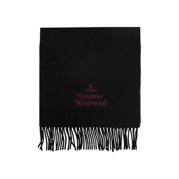 Vivienne Westwood 25FW ORB Logo Embroidered Scarf Black 81030007 W00Q7 N401 150834888