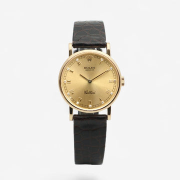 Rolex Cellini Cellini 26 Small 5109 Coin Roman Diamond Lady's Gold Watch Manual 1991 150878378