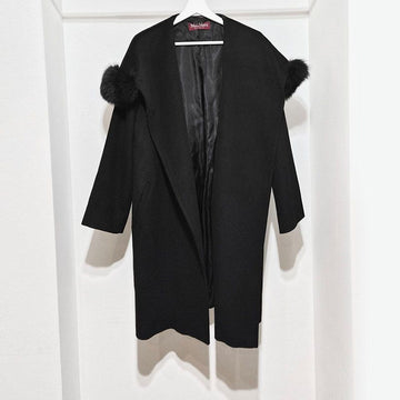 MaxMara Studio Mango Wool Hood Coat L746533 150851516