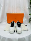 Hermes Bouncing White Goatskin Sneakers 38.5 150886283 [P]