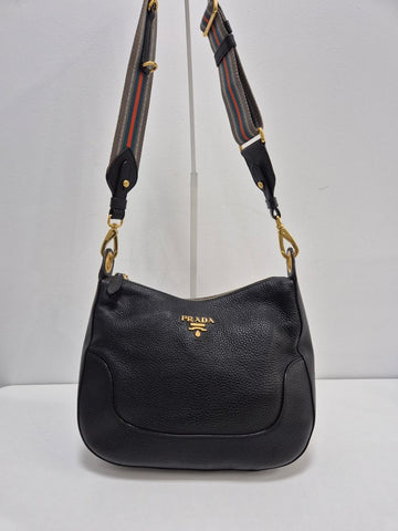 PRADA Vitello Hobo Schultertasche 1BC052 150889456