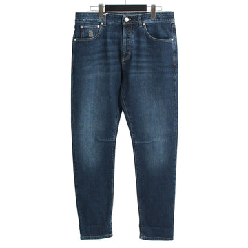 BRUNELLO CUCINELLI 25FW ブルネロ クチネリ 刺繍ロゴ デニムパンツ インディゴブルー M283PX1290 C1468 150814700