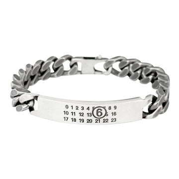 Maison Margiela Engraved Tag Chain Bracelet with Number Logo in Matte Silver (SM6UY0049 SV0235 954) 150912719