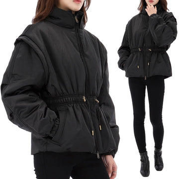 Isabel Marant 25FW Destiny Drawstring Two-Way Zip-Up Jacket MA0007FC C3C01E 01BK 150925872