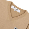 Comme Des Garcons White Heart V-Neck Knit 150941675 [P]