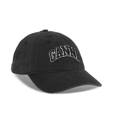 Ganni A6900 099 Logo Canvas Cap Black 25FW 150950411