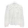 Isabel Marant CHRISTA Pleated Blouse White (HT0681FB B3J04E 20WH) 150950958 [P]