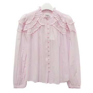 Isabel Marant CHRISTA Pleated Blouse Light Pink 150951086