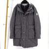 MONCLER モンクレール ガンマブルー フード ロング ダウン ジャケット グレー 150958885 [P]