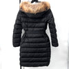 MONCLER モンクレール クロエ ラクーンファー レディース ロングダウン ブラック 150958949 [P]