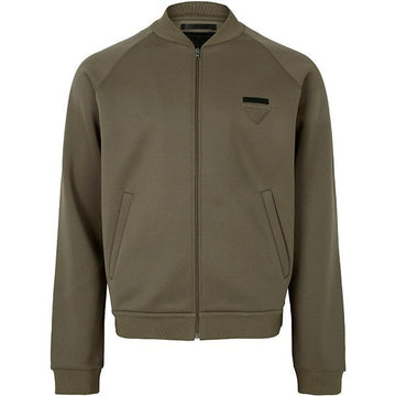 PRADA 25FW バークブラウン テクニカル フリース ブルゾン ジャケット 1TQX F063M 150978672