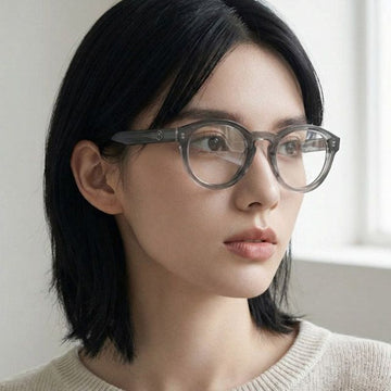 MONCLER モンクレール メガネフレーム ML5006 020 グレー 半透明 ホピ バラ 男性 女性 ラウンド ファッション 150980105