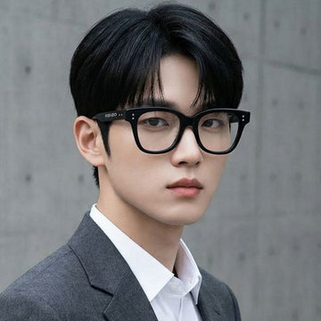 Kenzo Eyeglass Frame KZ50187F 001 Asian Fit for Men and Women Luxury Square Acetate 150980141