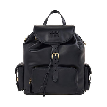 Miu Miu 5BZ042 2CRW F0002 (OOO) FW25 Women's Leather Backpack 150985239