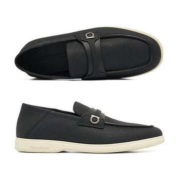 SALVATORE FERRAGAMO ガンチーニオーナメントディコンストラクテッドローファー 145239838 [P]