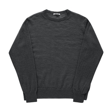 AURALEE Kid Mohair Sheer P/O Herrenpullover in Dunkelgrau A24SP02FG 146711420