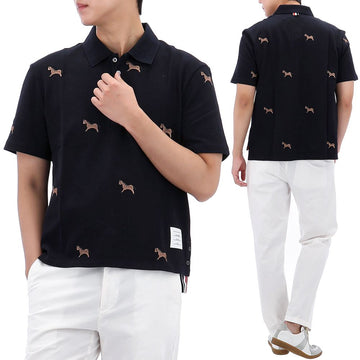 THOM BROWNE Pferde Polo T-Shirt kurzarm MJP242E 00050 415 150997364
