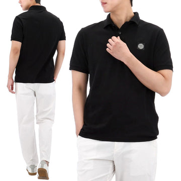 STONE ISLAND Polo T-Shirt mit Logo-Patch 150997928