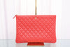 CHANEL Caviar CC Logo Classic Large Pouch Clutch 150999123 [P]