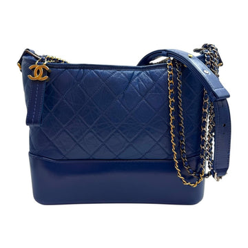 CHANEL Gabrielle Hobo Medium Chain Shoulder Bag Blue 150999532