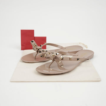 VALENTINO 2S0552 ロックスタッド リボン フリップフロップ 39サイズ 150700751