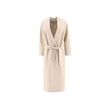 MAXMARA Gürtelter Wollmantel Ecru 90160729 071 151008427