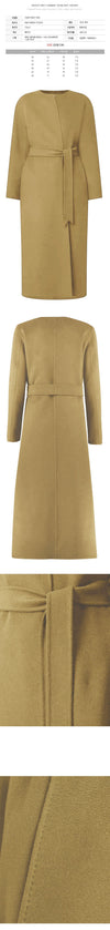 MaxMara ABETONE Cashmere Belted Coat Beige 2360110637 024 151008529 [P]