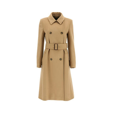 MAXMARA Belted Doppelreiher Mantel Beige 50160623 006 151008589