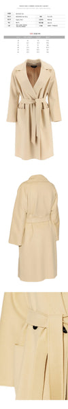 MAXMARA Wollmantel mit Gürtel Beige 50110327 031 151008601 [P]