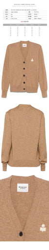 ISABEL MARANT 26SS KARINA Logo Cardigan Kamel CA0104FA C1L17E 50CM 151009039 [P]
