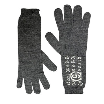 MAISON MARGIELA ウールグローブ手袋 ダークグレー (S52TS0043 M13135 855) 151033229