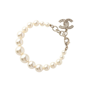 CHANEL A86499 CCロゴクリスタルチャームパールブレスレット 36510-3 151033731