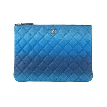 CHANEL A82545 Caviar Clutch Gold Medium Gradation Blau 36514K-2 151034254