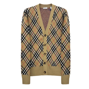 BURBERRY 25FW kariertes Strickjacke mit Stickerei aus Wollmischung 8110629 B9368 151039364