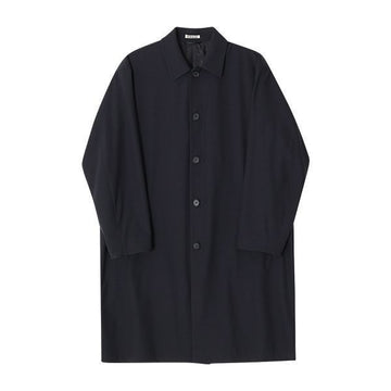 AURALEE Woll-Twill-Mantel mit hartem Twist und Stehkragen Herren TOP NAVY A24SC01WG 146711428 [P]