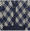 Burberry Plaid Embroidered Wool Blend Check Cardigan 151051047 [P]