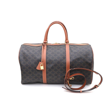 CELINE トリオンフ キャンバス カーフスキン ラージ トラベルバッグ兼ボストンバッグkk59967946 151053330