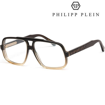Philipp Plein Glasses Frame MEV0004 08ML Luxury Two-tone Square Horn Frame Unisex Double Bridge 151053495