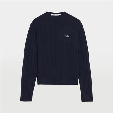 MAISON KITSUNE Navy Fox Patch Cashmere Strickpullover P480 151053834