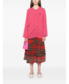 COMME DES GARCONS Rundhals-Doppelburgunder-Emblem-Pullover 25FW AX N075 051 4 151055106 [P]