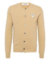 Comme Des Garcons White Heart Appliqué Wool Cardigan AX N065 051 2 151055443 [P]