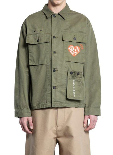 HUMAN MADE Militärhemd HM29SH004 OLIVE DRAB 151056841