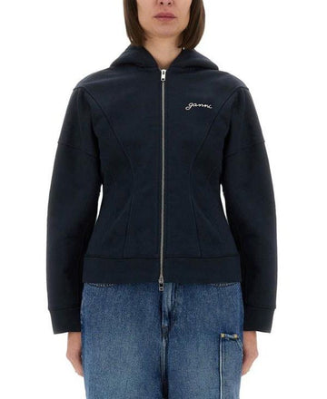 Ganni Fleece Hoodie Blue T4029 683 151057862