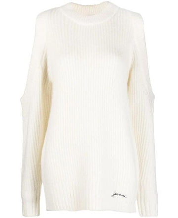 GANNI チャンキーソフトウールオープンショルダープルオーバースウェター K1925 135 151058670