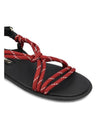 Miu Miu Riviere Code and Leather Sandals 151060783 [P]