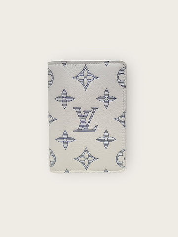 Louis Vuitton White Navy Shadow Monogram Pocket Organizer Card Holder 151061426