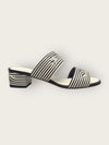 CHANEL Weiße Navy CC-Logo Streifen Mules Sandalen 151061576 [P]