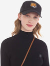 MAISON KITSUNE Große Fox-Kopf-Stickerei-Cap mit Foxkopf-Patch, sechsteiliges Baseballmütze, LM06103WW0087 P199 151061583 [P]
