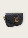 LOUIS VUITTON ブラック ニュー ウェーブ マルチ ポシェット クロスバッグ 151062162 [P]